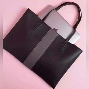 NWT-Vince Camuto Luck Tote Handbag Black w/‎ dustbag